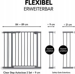 Turvavärav Hauck Clear Step 2, 75 - 80 cm, white hind ja info | Laste ohutustarvikud | kaup24.ee
