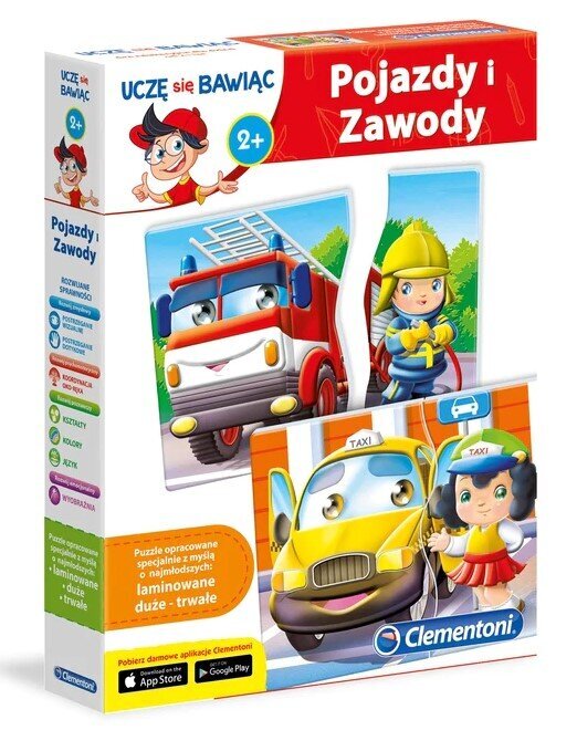 Puzzle sõidukid ja võistlused Clementoni Brum Brum 60920 цена и информация | Lauamängud ja mõistatused | kaup24.ee