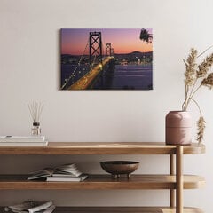 Seinapilt San Francisco sild ja päikeseloojang цена и информация | Картины, живопись | kaup24.ee