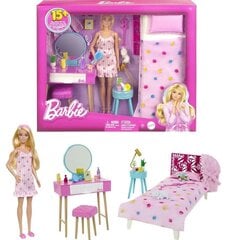 Кукла Барби и спальный комплект (HPT55) цена и информация | Игрушки для девочек | kaup24.ee
