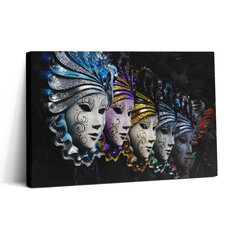 Seinapilt Veneetsia maskid цена и информация | Картины, живопись | kaup24.ee
