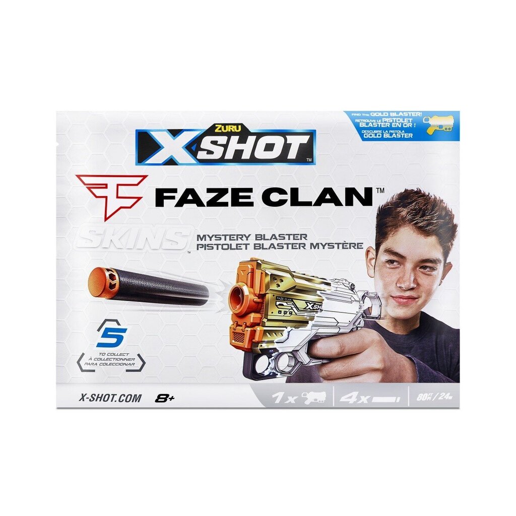 ZURU X-Shot Blaster Skins Menace Faze Blind kott 4 noolemängu hind ja info | Poiste mänguasjad | kaup24.ee