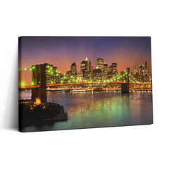 Seinapilt Brooklyni sild öösel цена и информация | Картины, живопись | kaup24.ee
