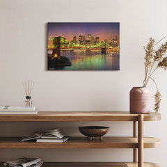 Seinapilt Brooklyni sild öösel цена и информация | Картины, живопись | kaup24.ee