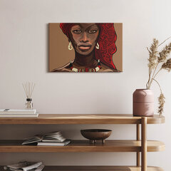 Seinapilt Kunst - Aafrika naise maalimine цена и информация | Картины, живопись | kaup24.ee
