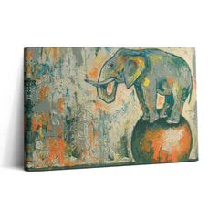 Seinapilt Maalitud elevandi kujund pallile цена и информация | Картины, живопись | kaup24.ee