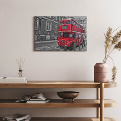 Seinapilt Punane kahekorruseline buss цена и информация | Картины, живопись | kaup24.ee