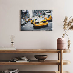 Seinapilt New Yorgi taksod linna liiklusummikus hind ja info | Seinapildid | kaup24.ee