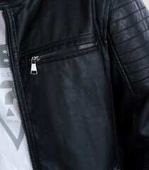 Мужская куртка из искусственной кожи, 80г.  896581 01, черный 896581*01-XL цена и информация | Мужские куртки | kaup24.ee