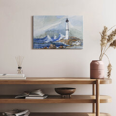 Seinapilt Akvarell meri ja tuletorn цена и информация | Картины, живопись | kaup24.ee