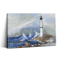 Seinapilt Akvarell meri ja tuletorn hind ja info | Seinapildid | kaup24.ee