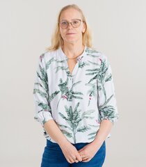Zabaione женская блузка PARIS PL*P4010, белый/зелёный цена и информация | Женские блузки, рубашки | kaup24.ee