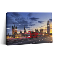 Seinapilt Punane buss Londonis цена и информация | Картины, живопись | kaup24.ee