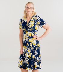 Женское платье, тёмно-синий /желтый цена и информация | Платья | kaup24.ee