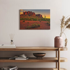 Seinapilt Päikeseloojang koos mäega Phoenixis Arizonas hind ja info | Seinapildid | kaup24.ee