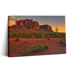 Seinapilt Päikeseloojang koos mäega Phoenixis Arizonas цена и информация | Картины, живопись | kaup24.ee