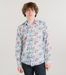 Мужская рубашка с цветочным принтом Espada, белый/желтый цена и информация | Мужские рубашки | kaup24.ee