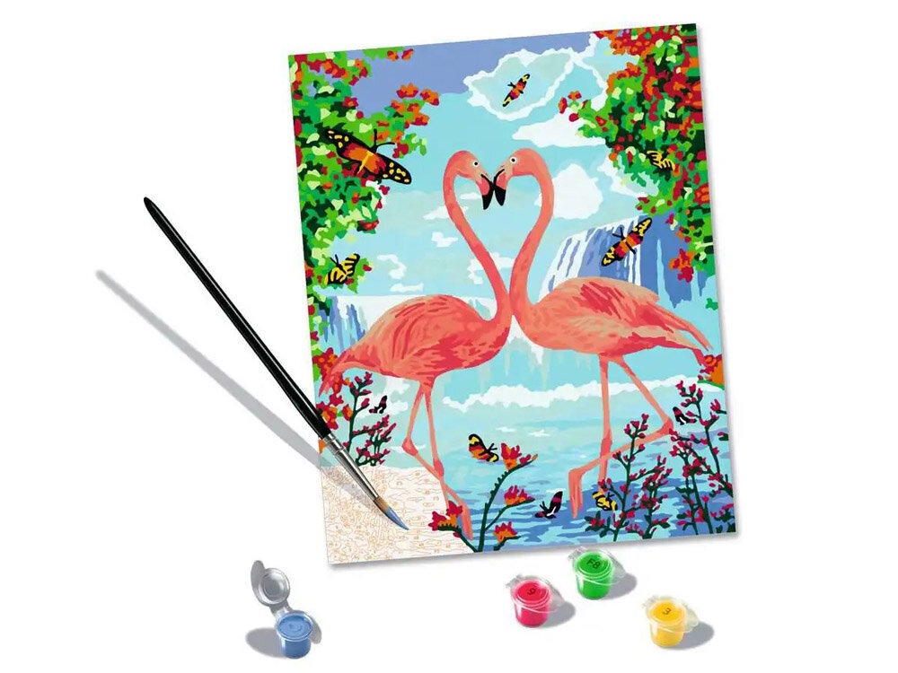 Maalikomplekt Ravensburger Flamingo цена и информация | Maalid numbri järgi | kaup24.ee