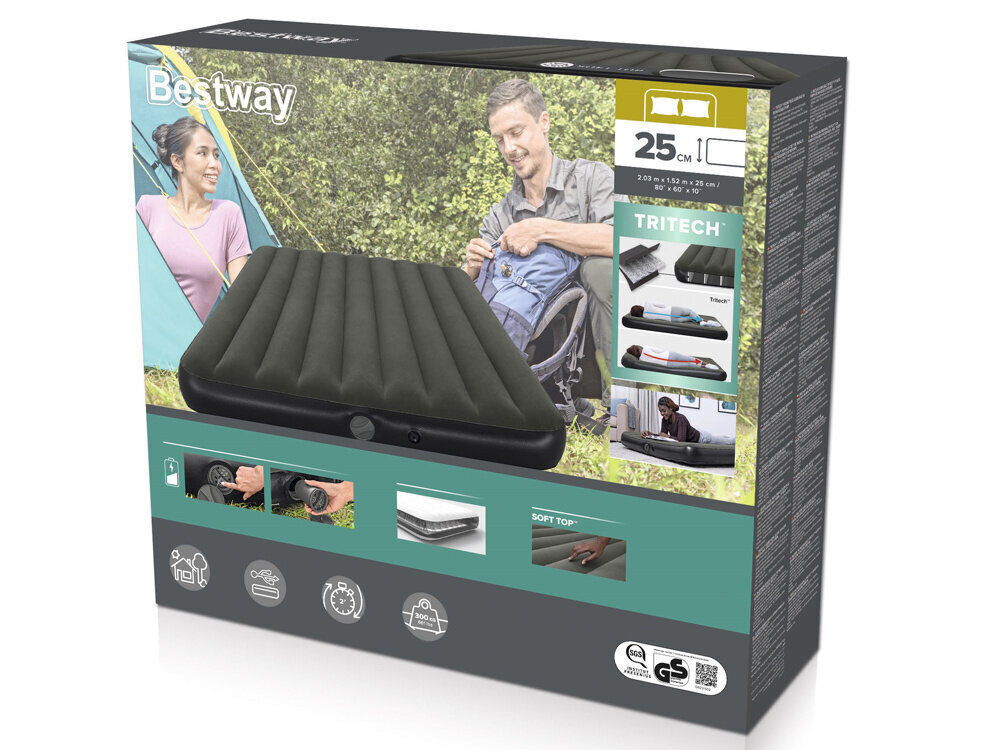 Täispuhutav madrats Bestway Tritech Air, 203x152x25 cm hind ja info | Täispuhutavad madratsid ja mööbel | kaup24.ee