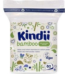 Ватные диски для младенцев и детей Kindii Bamboo, 60 шт. цена и информация | Ватная продукция, влажные салфетки | kaup24.ee