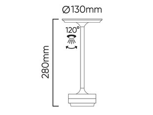 Taaslaetav laualamp Camelia 2,5W 250lm CCT 2700K-6000K kuldne 4Ah USB tüüp C цена и информация | Настольные лампы | kaup24.ee