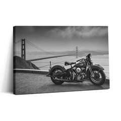 Seinapilt Mootorratas ja Golden Gate'i sild hind ja info | Seinapildid | kaup24.ee