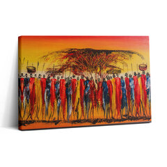 Seinapilt Keenia Aafrika hõim цена и информация | Картины, живопись | kaup24.ee
