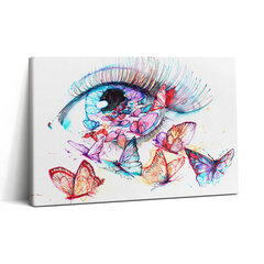 Seinapilt Värvilised maalitud silmad ja liblikad hind ja info | Seinapildid | kaup24.ee