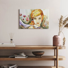 Seinapilt Akvarell naine ja sõõrikud цена и информация | Картины, живопись | kaup24.ee