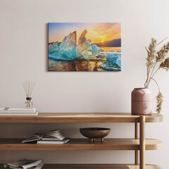 Seinapilt Tükk jääd päikesetõusul цена и информация | Картины, живопись | kaup24.ee