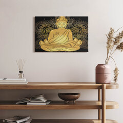 Seinapilt Kuldne Zen Buddha цена и информация | Картины, живопись | kaup24.ee