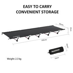 Складная кемпинговая кровать Naturehike XJC05, 190 x 65 x 15 см цена и информация | Туристическая мебель | kaup24.ee