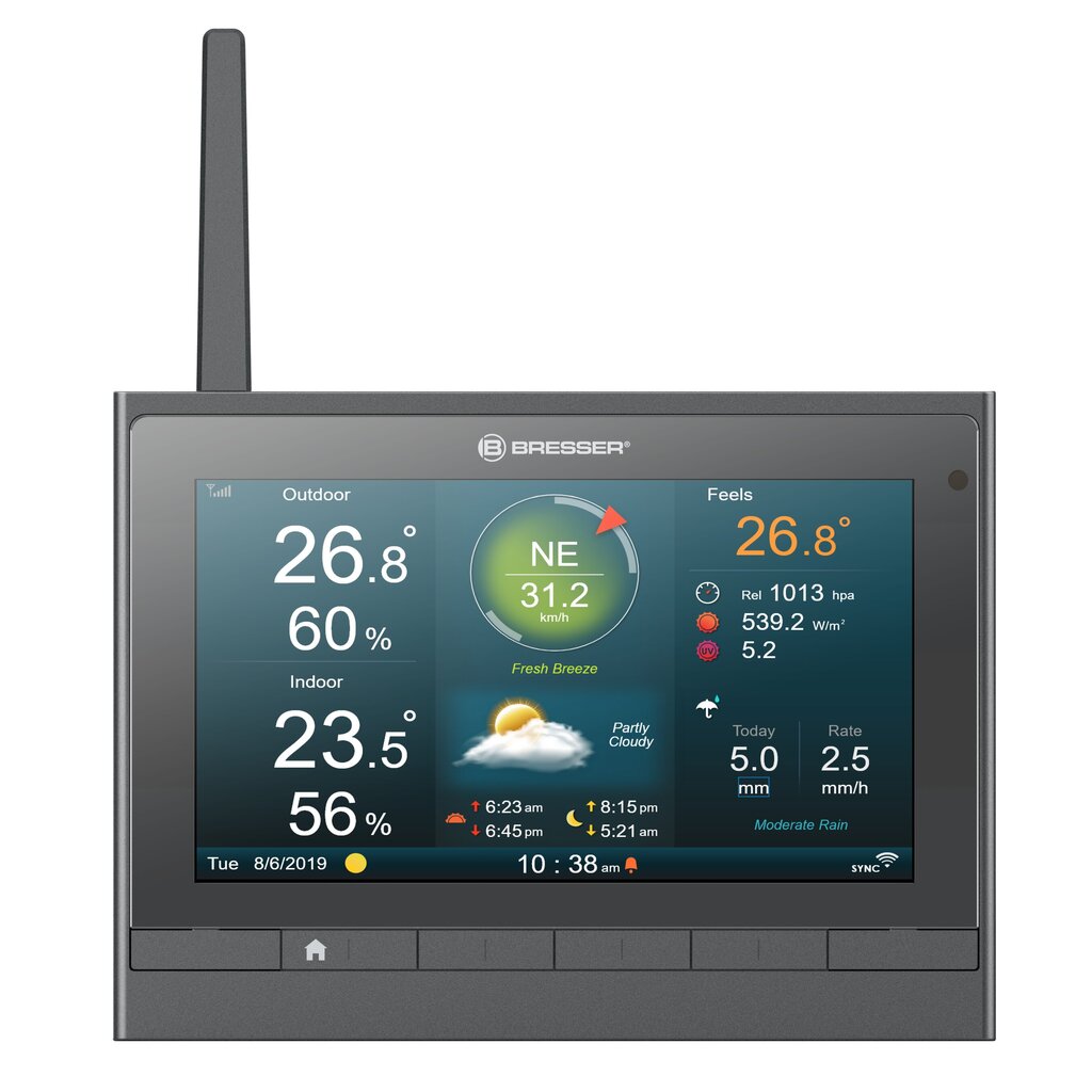 Bresser MeteoChamp HD WIFI Weather Center 7-in-1 hind ja info | Ilmajaamad, termomeetrid | kaup24.ee