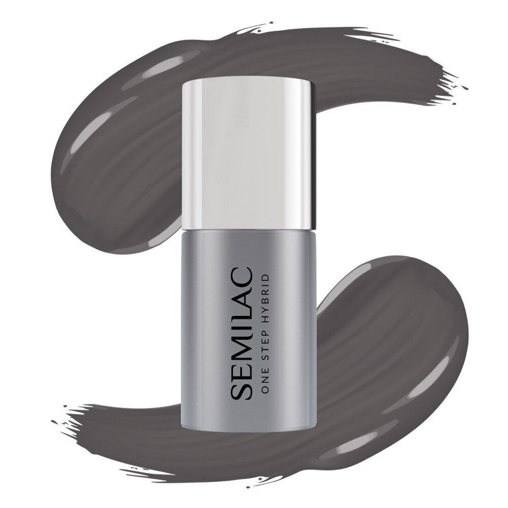 Hübriidküünelakk Semilac One Step, S195 Eternal Stone Grey, 5 ml hind ja info | Küünelakid, küünetugevdajad | kaup24.ee