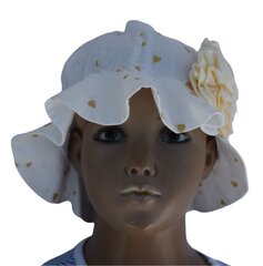 Шапка-панама для девочек Pupill Florence, белая цена и информация | Шапки, перчатки, шарфы для девочек | kaup24.ee