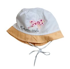 Шапка-панама для девочек Pupill Rowetka, белая цена и информация | Шапки, перчатки, шарфы для девочек | kaup24.ee