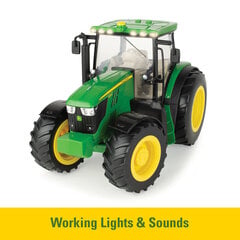 Kaugjuhtimispuldiga traktor Tomy John Deere Big Farm 6210R RC 47486 hind ja info | Poiste mänguasjad | kaup24.ee