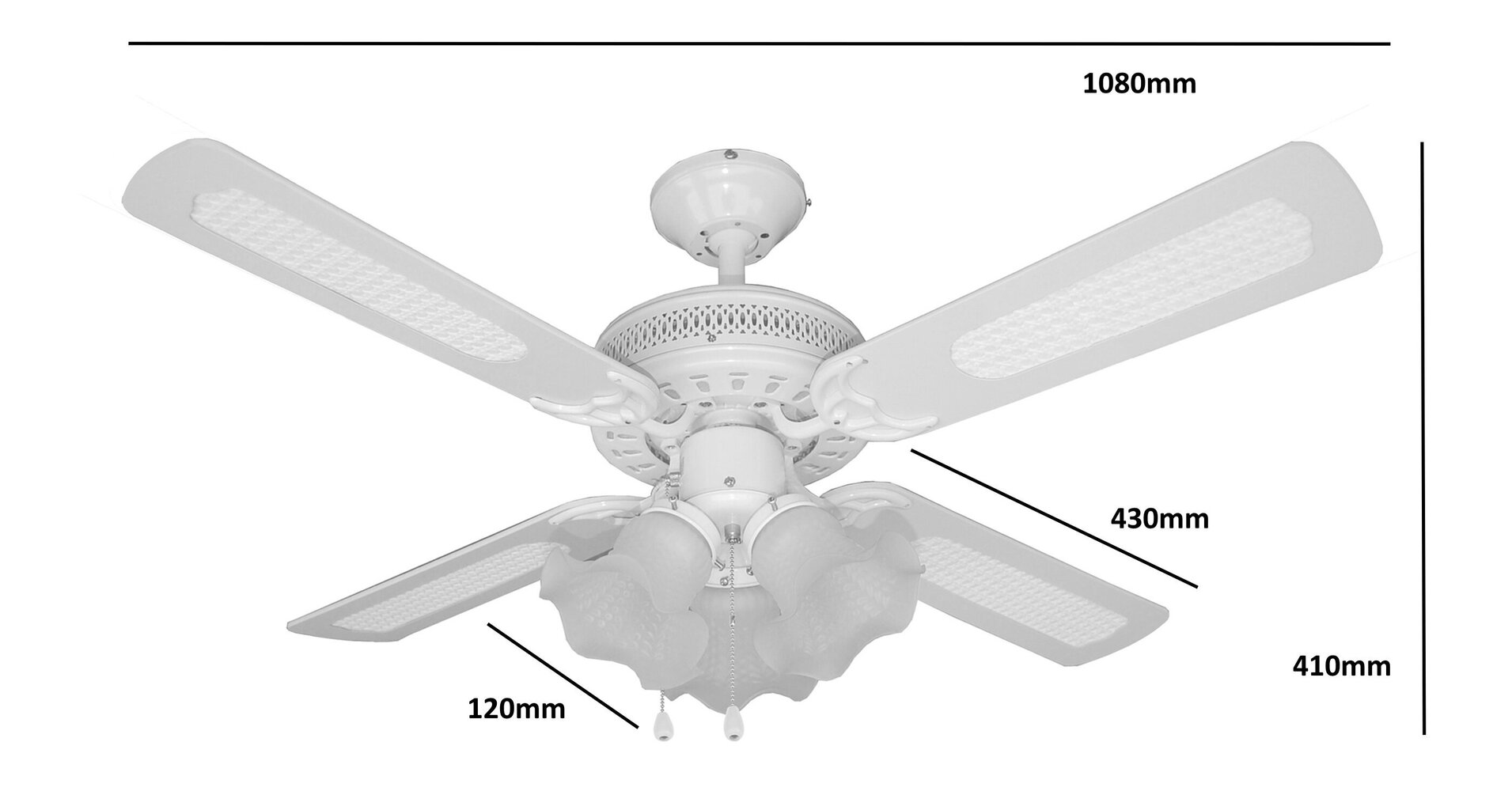 Valgusti ventilaatoriga G.Lux GF-OTO hind ja info | Ventilaatoriga valgustid | kaup24.ee