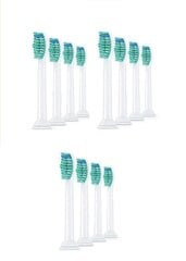Sonic Насадки для электрических зубных щеток Philips Sonicare ,12 шт. белый цена и информация | Насадки для электрических зубных щеток | kaup24.ee