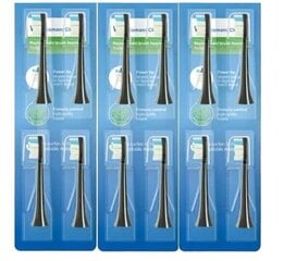 Elektrilise hambaharja otsikud Philips Sonicare jaoks YM-6064, 12 tk, must hind ja info | Elektriliste hambaharjade otsikud | kaup24.ee