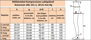 Meditsiinilised kompressioon-sukkpüksid Avicenum 140, CCL-1, 18-21 mm Hg, must hind ja info | Liigesetoed ja -kaitsmed | kaup24.ee