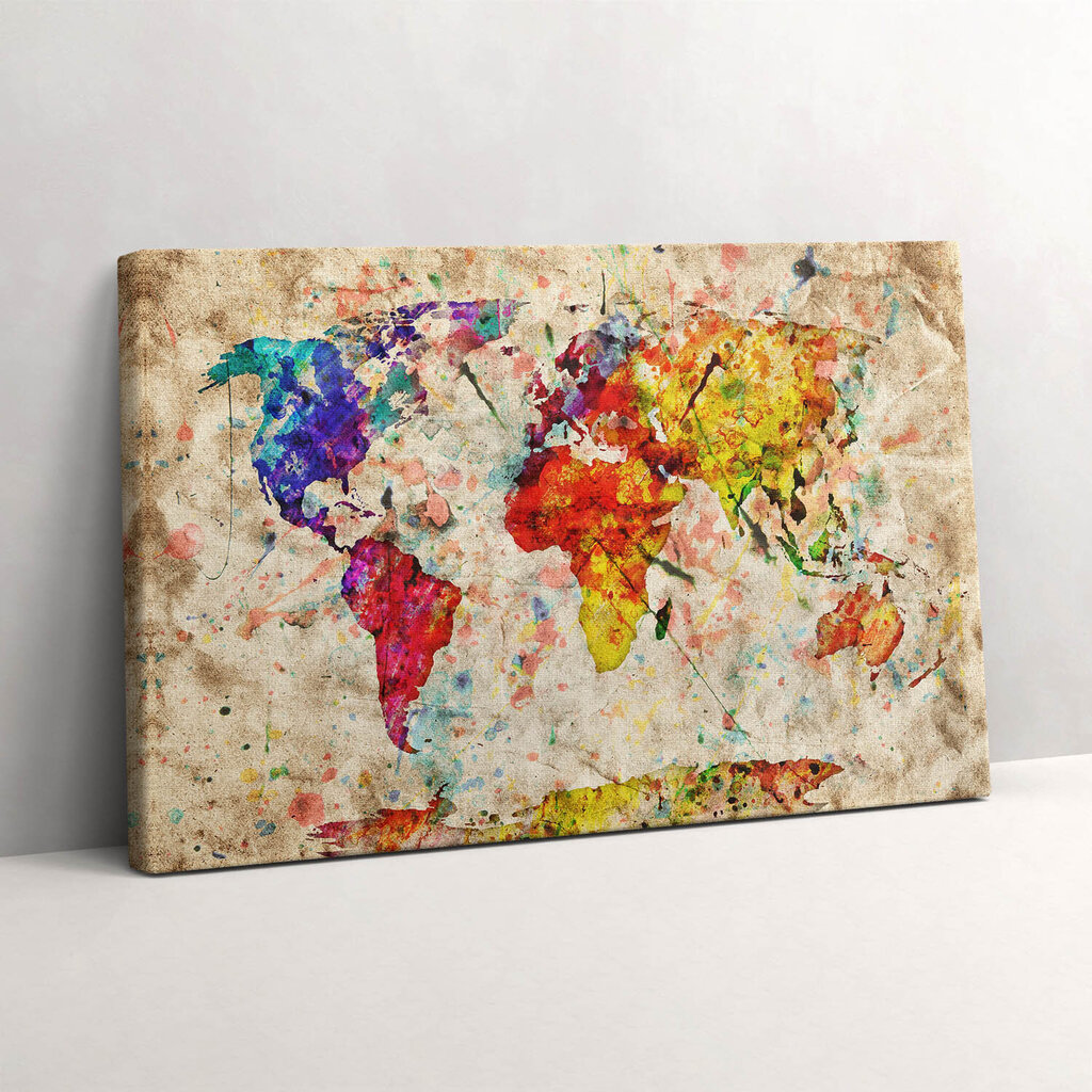 Seinapilt Värviline maailmakaart hind ja info | Seinapildid | kaup24.ee