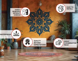 Элегантная мандала на стену - Декор для йоги и медитации цена и информация | Декоративные наклейки | kaup24.ee