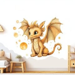 Волшебная стикер-картина золотого дракона для детской цена и информация | Декоративные наклейки | kaup24.ee