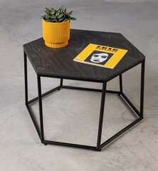 Nuuk suur laud, 73x64xh 44cm, must hind ja info | Diivanilauad | kaup24.ee