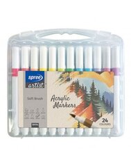 Viltpliiatsid Acrylic Soft Brush 58154 SPR, 24 värvi цена и информация | Принадлежности для рисования, лепки | kaup24.ee