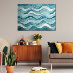 Seinapilt sinine retro abstraktsioon цена и информация | Картины, живопись | kaup24.ee