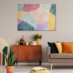 Seinapilt pastelne retro abstraktsioon цена и информация | Картины, живопись | kaup24.ee
