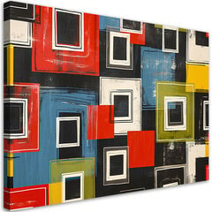 Seinapilt värviline retro abstraktsioon цена и информация | Картины, живопись | kaup24.ee