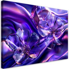 Seinapilt Violetsed klaasist lilled hind ja info | Seinapildid | kaup24.ee